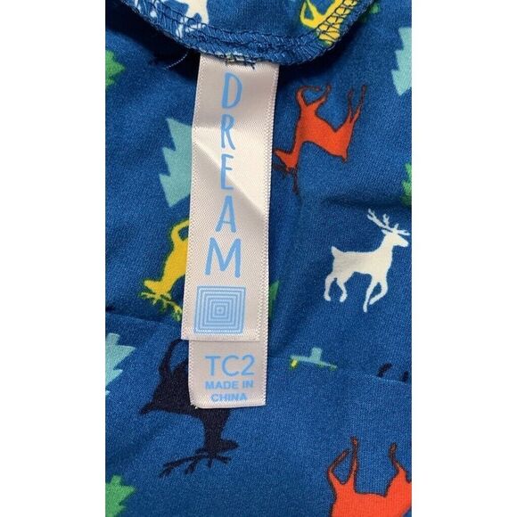 LuLaRoe‎ Womens Leggings Size TC2 Reindeer Dream Christmas Holiday Plus 18+ NWT - Picture 3 of 4